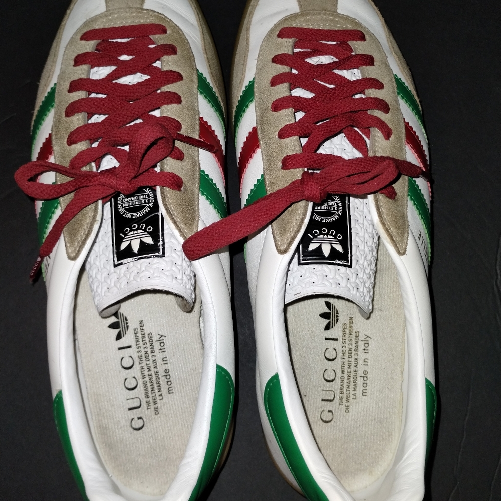 Gucci Adidas x Gucci Gazelle White Class G2U Size 12. - Picture 8 of 10